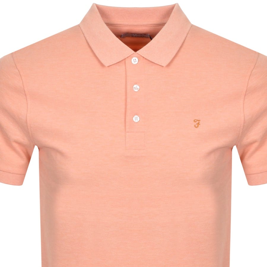 Alternative Image for ProductFarah Vintage Short Sleeve Polo T Shirt Orange2